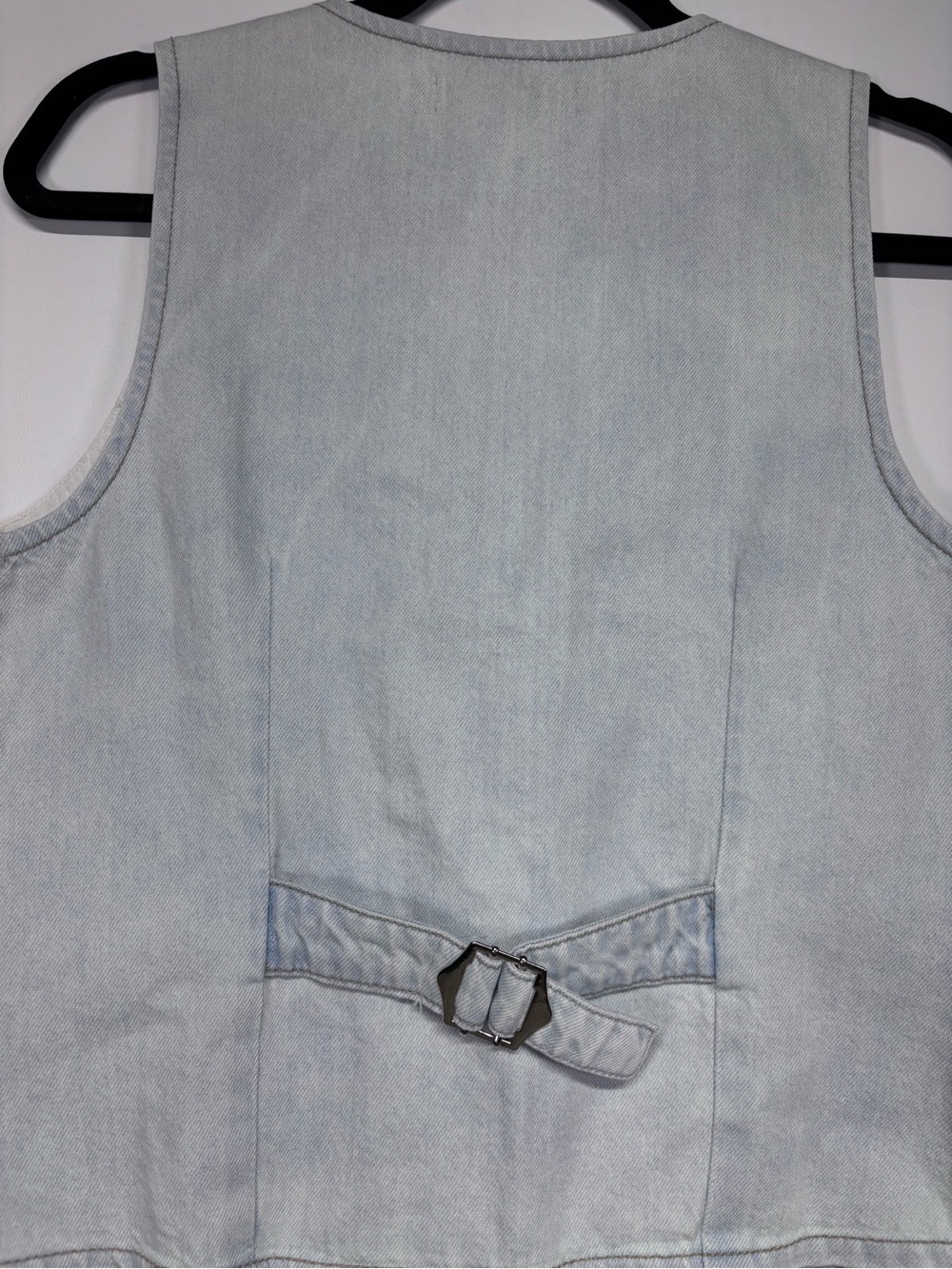 ✨Zenana Light Blue Denim Vest Women Jeans Size M - Picture 7 of 12